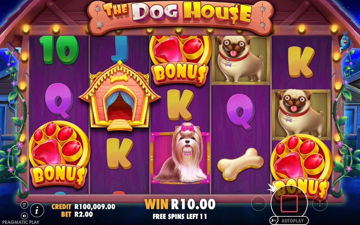 The Dog House multipliers in bonus round